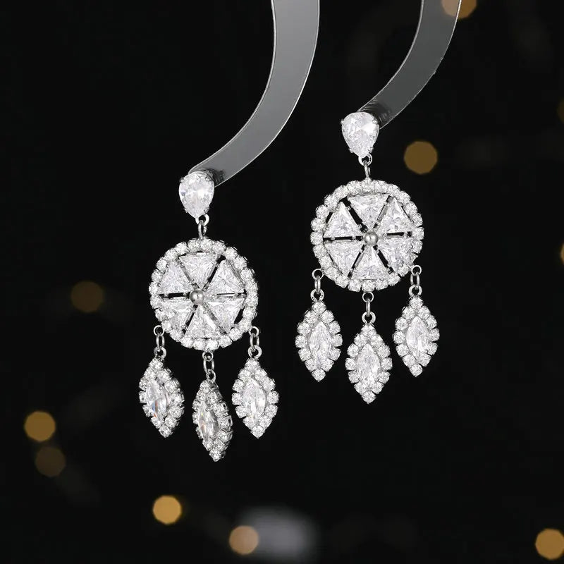 Bilincolor Luxury  Zircon Inlaid  Earrings  for  Wedding  or Party