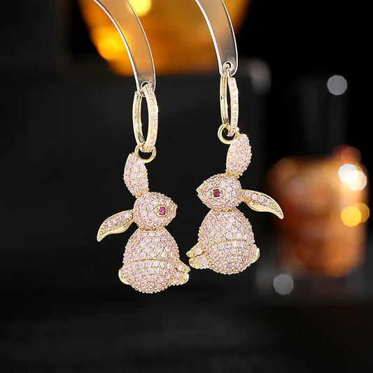 Bilincolor Luxurious and Sweet Girl  Temperament Rabbit Earrings