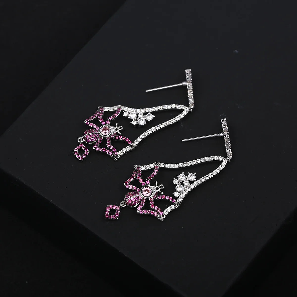 Bilincolor Luxury Spider Zircon Earrings for Wedding or Party