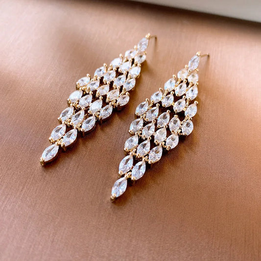 Bilincolor  Geometric Zircon Earrings for Women