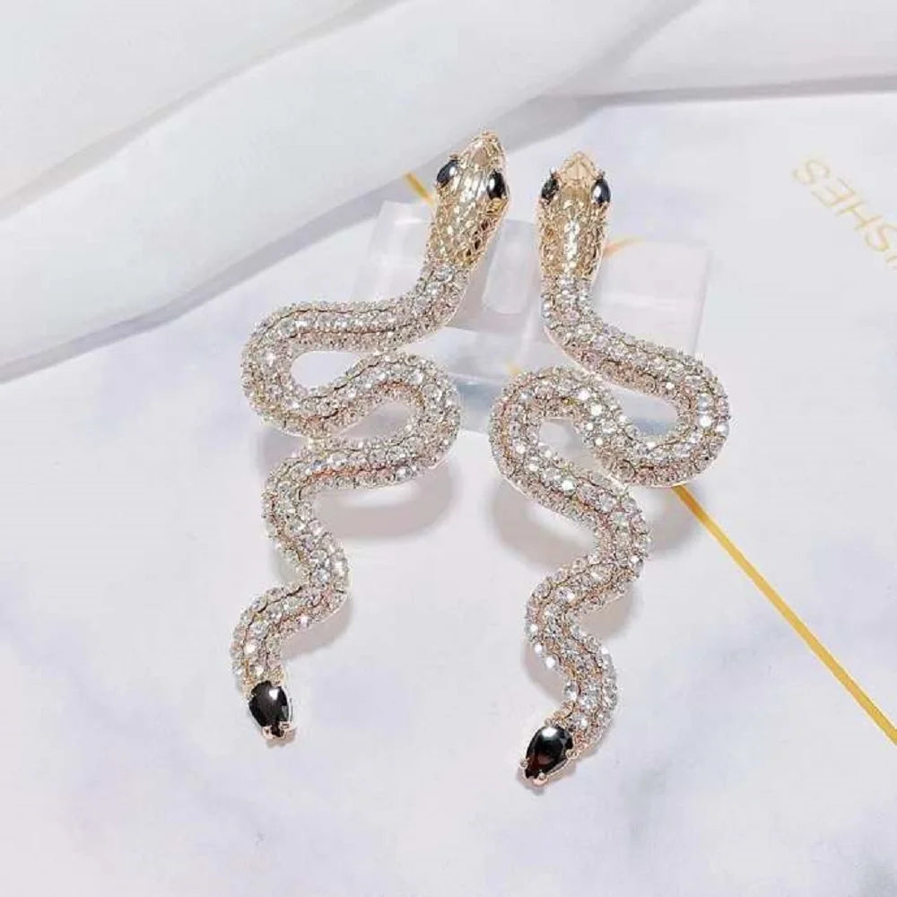 Bilincolor Light Luxury and Cool Snake Earrings  for Women