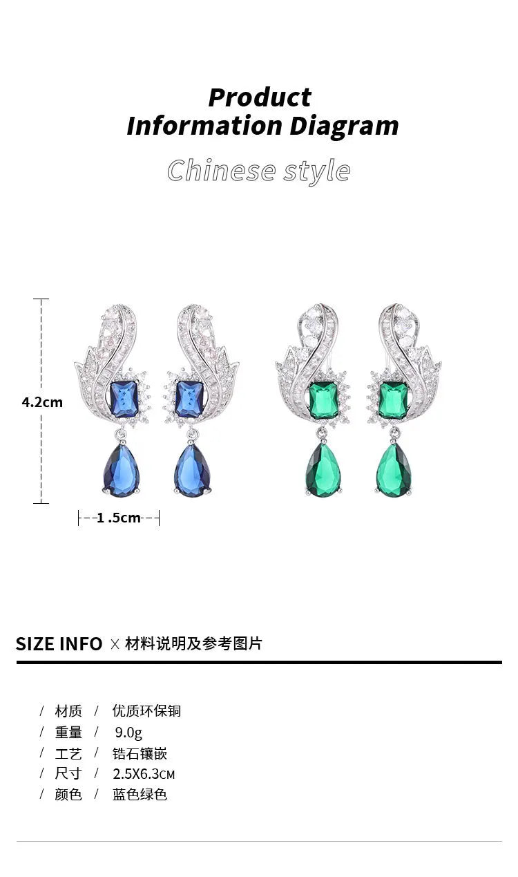 Bilincolor  Angel's Tears Set Zircon Earrings  for Women