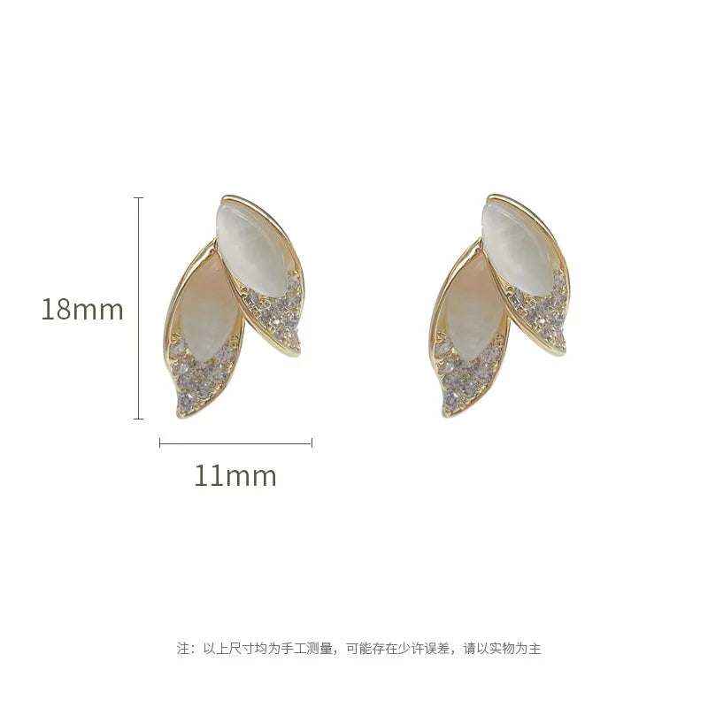 Bilincolor Elegant  Small Leaf Earrings For Women