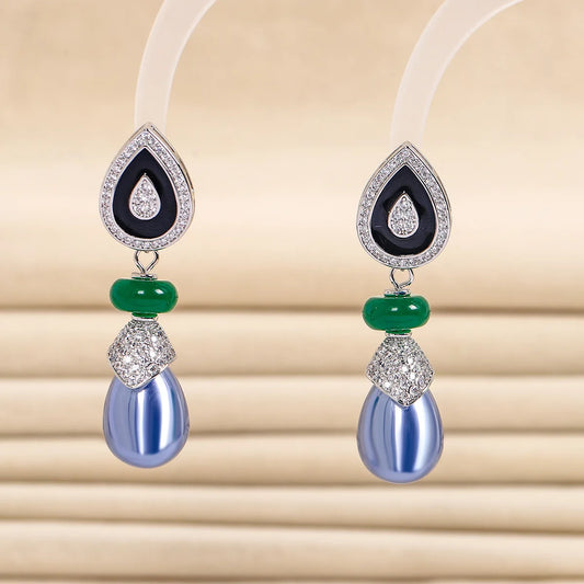 Bilincolor Light Luxury Tassel Droplet Earrings  for Women