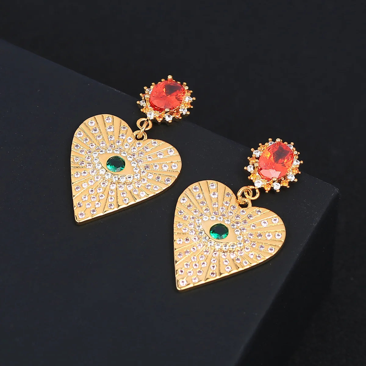 Luxury and Fashionable European and American Style Jewelry Personality Zircon Eye Earrings For Women or Girls'  Christmas Gift