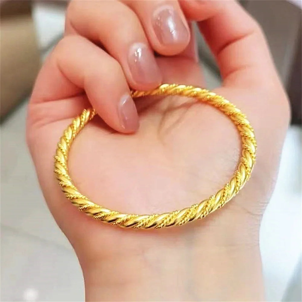 أساور ملتوية من الفولاذ المقاوم للصدأ مقاس 5 مم للنساء سوار المعصم Pulsera مجوهرات الزفاف إكسسوارات هدايا