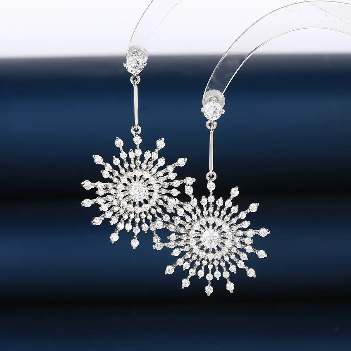 Bilincolor Luxury Round Zircon Earrings for Christmas "Gift