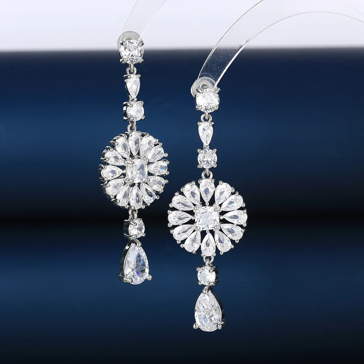 Luxury New Colored Zircon High-end Earrings  For Women or Girls  Chrismas' Gift