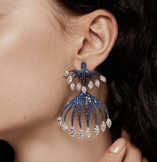 Bilincolor Fashion Smart Jellyfish Tassel  Earrings for Wedding or Party