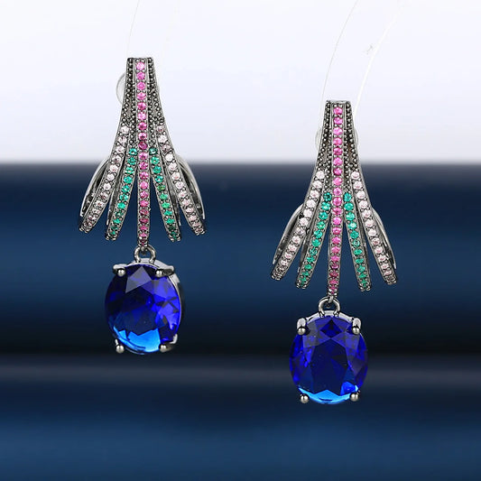 Bilincolor Luxury Water Drop Fashion Design Elegant Earrings for Wedding or Party