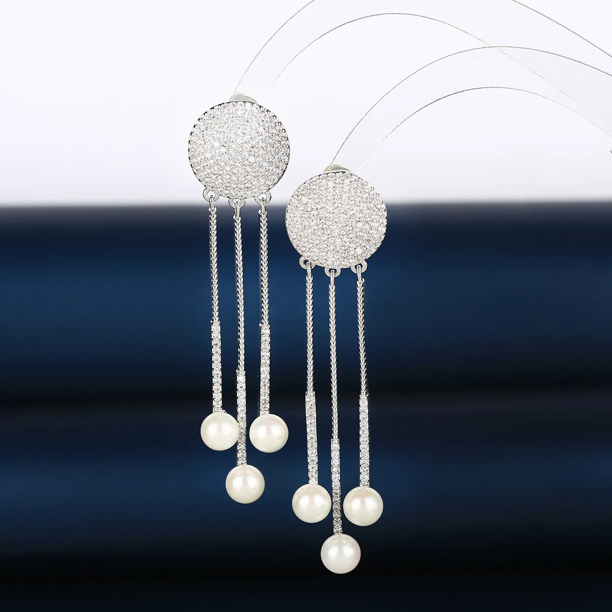 Bilincolor Luxury Round Zircon Earrings for Christmas "Gift