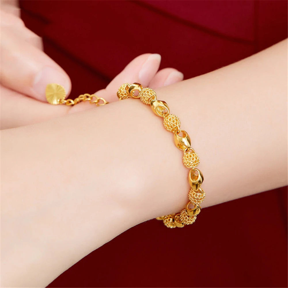 أساور يد نسائية من الفولاذ المقاوم للصدأ مع أقفال وسلسلة من الخرز، سوار Pulsera Femme، إكسسوارات مجوهرات عصرية للبيع بالجملة