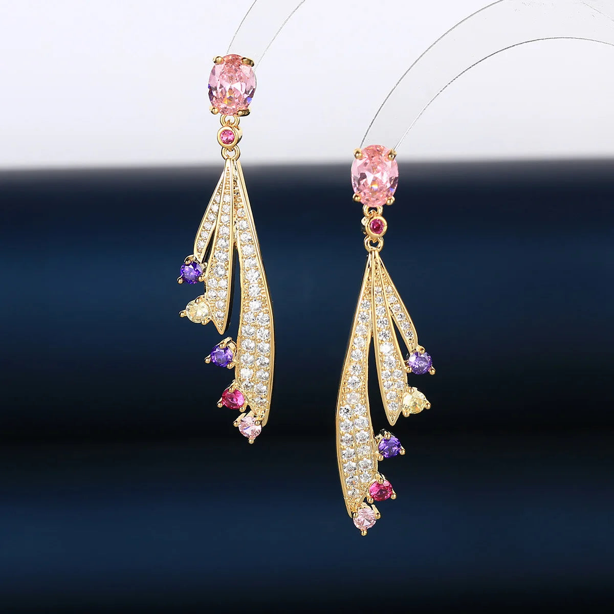 Bilincolor Luxurious and Fashionable Zircon Earrings for Wedding or Party