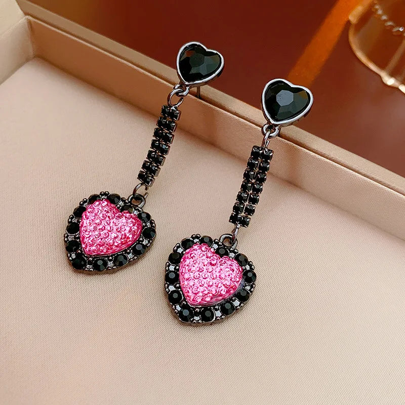 Bilincolor Pink Love Earrings for Women