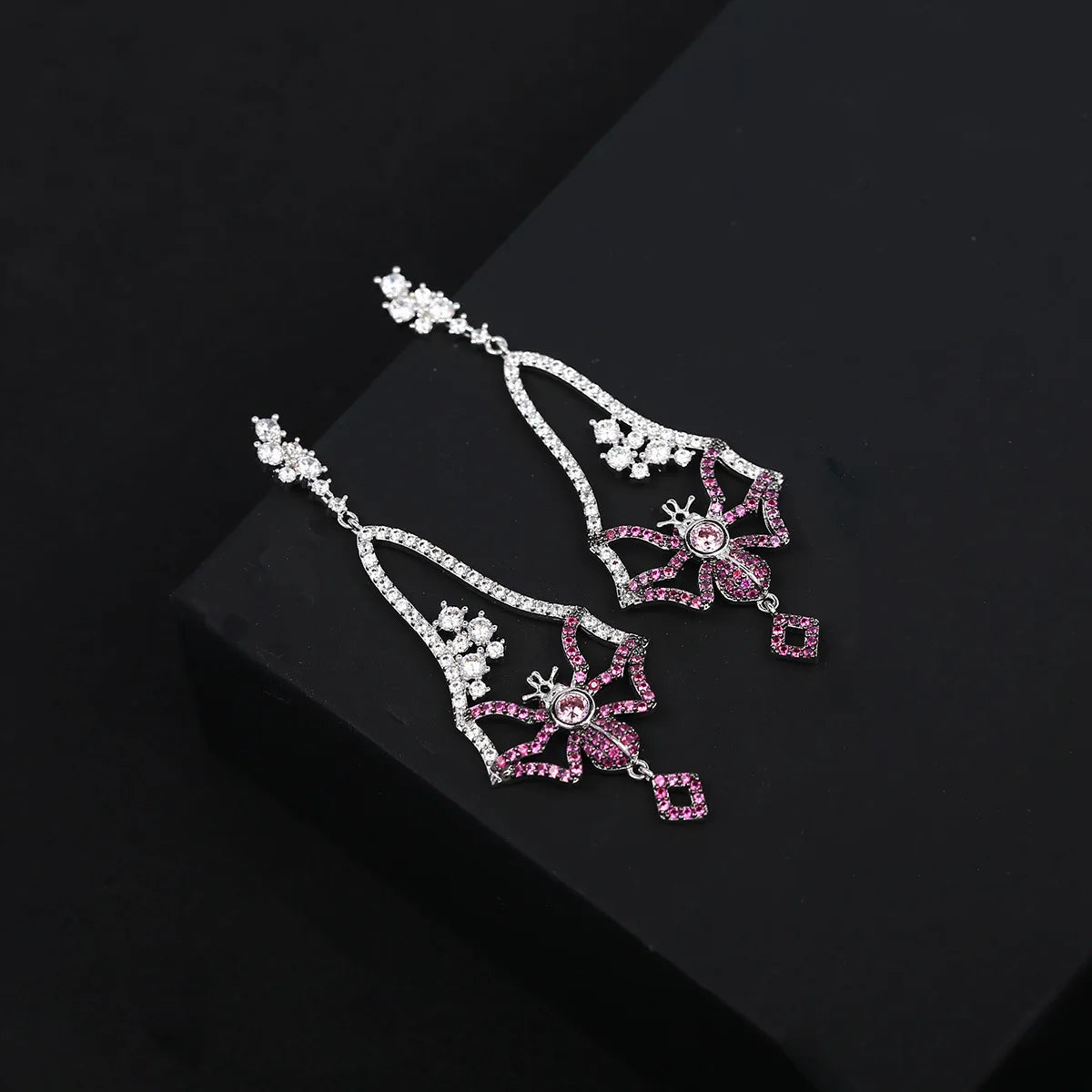 Bilincolor Luxury Spider Zircon Earrings for Wedding or Party