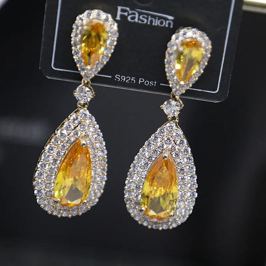 Bilincolor Minimalist Micro Set Zircon Water Drop Earrings for Women