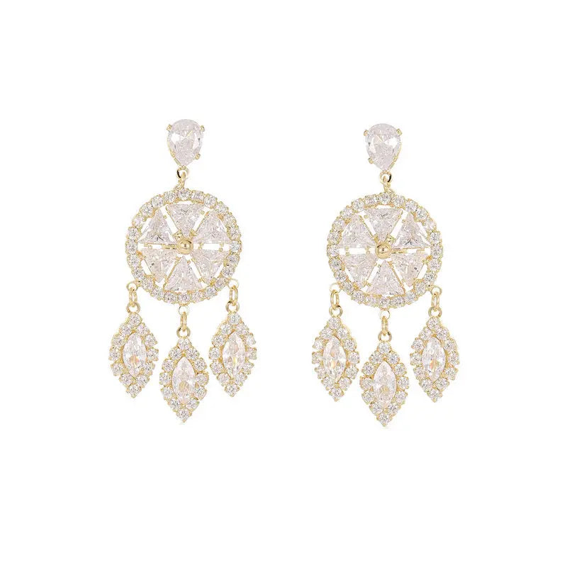 Bilincolor Luxury  Zircon Inlaid  Earrings  for  Wedding  or Party