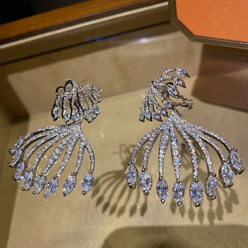 Bilincolor Jellyfish Zircon Earrings for Women