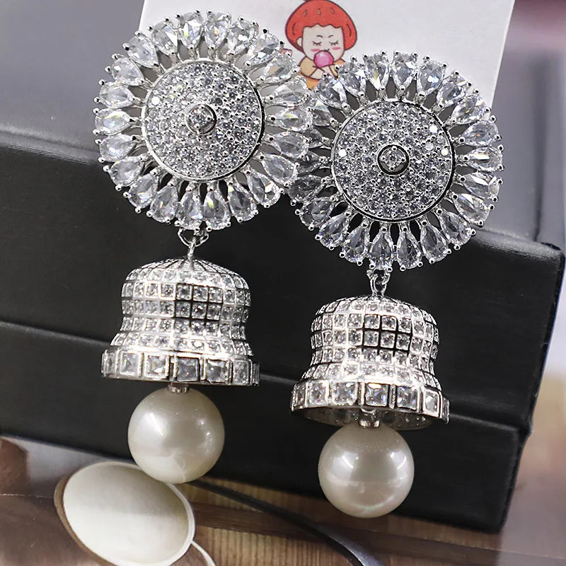 Bilincolor Zircon Bell Earrings For Women