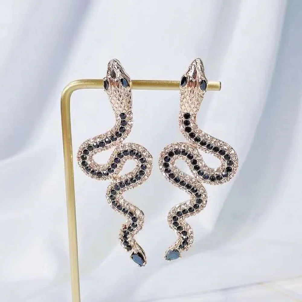 Bilincolor Light Luxury and Cool Snake Earrings  for Women