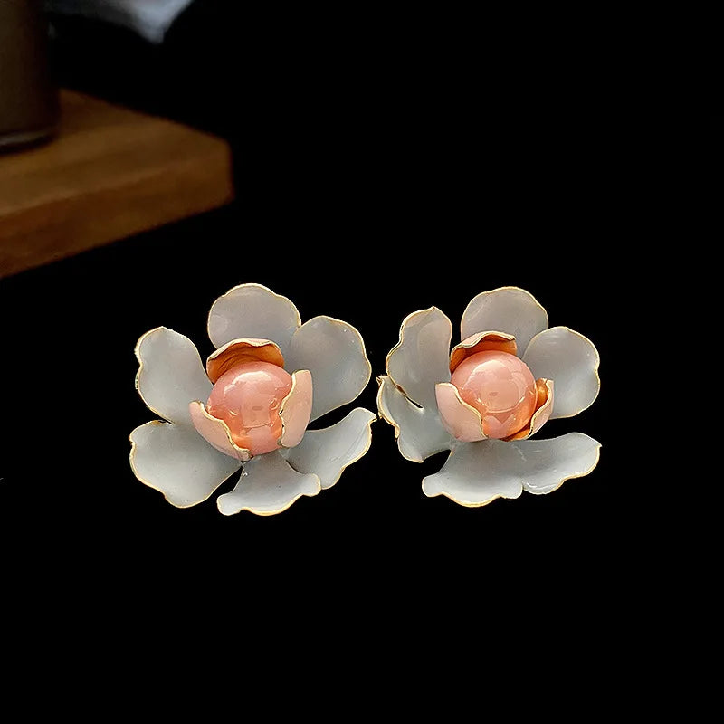 Bilincolor Retro Pearl Chinese Hanfu  Earrings for Women