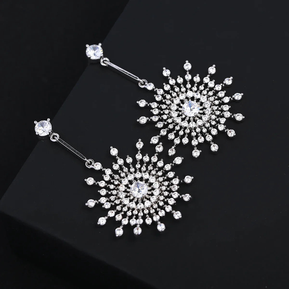 Bilincolor Luxury Round Zircon Earrings for Christmas "Gift