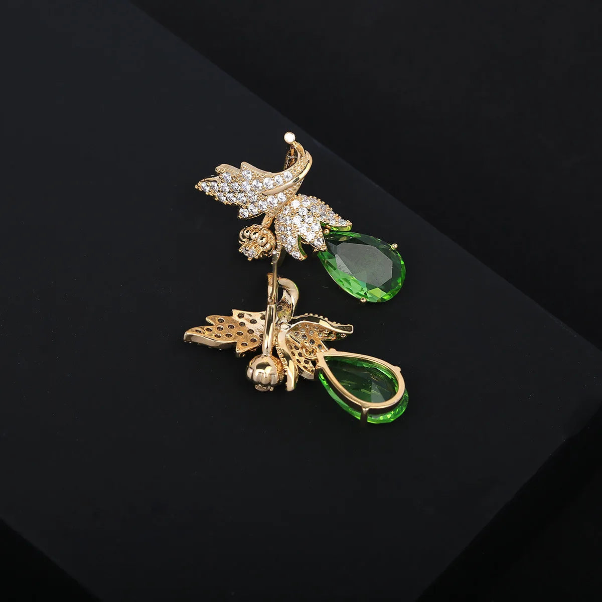 Luxury Zircon Flower Water Drop Earrings  For Women or Girls  Chrismas' Gift