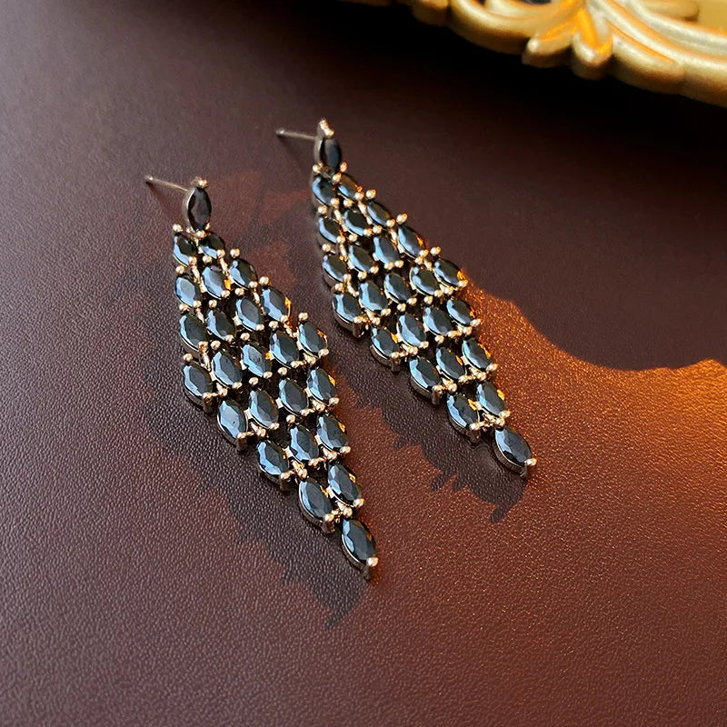 Bilincolor  Geometric Zircon Earrings for Women