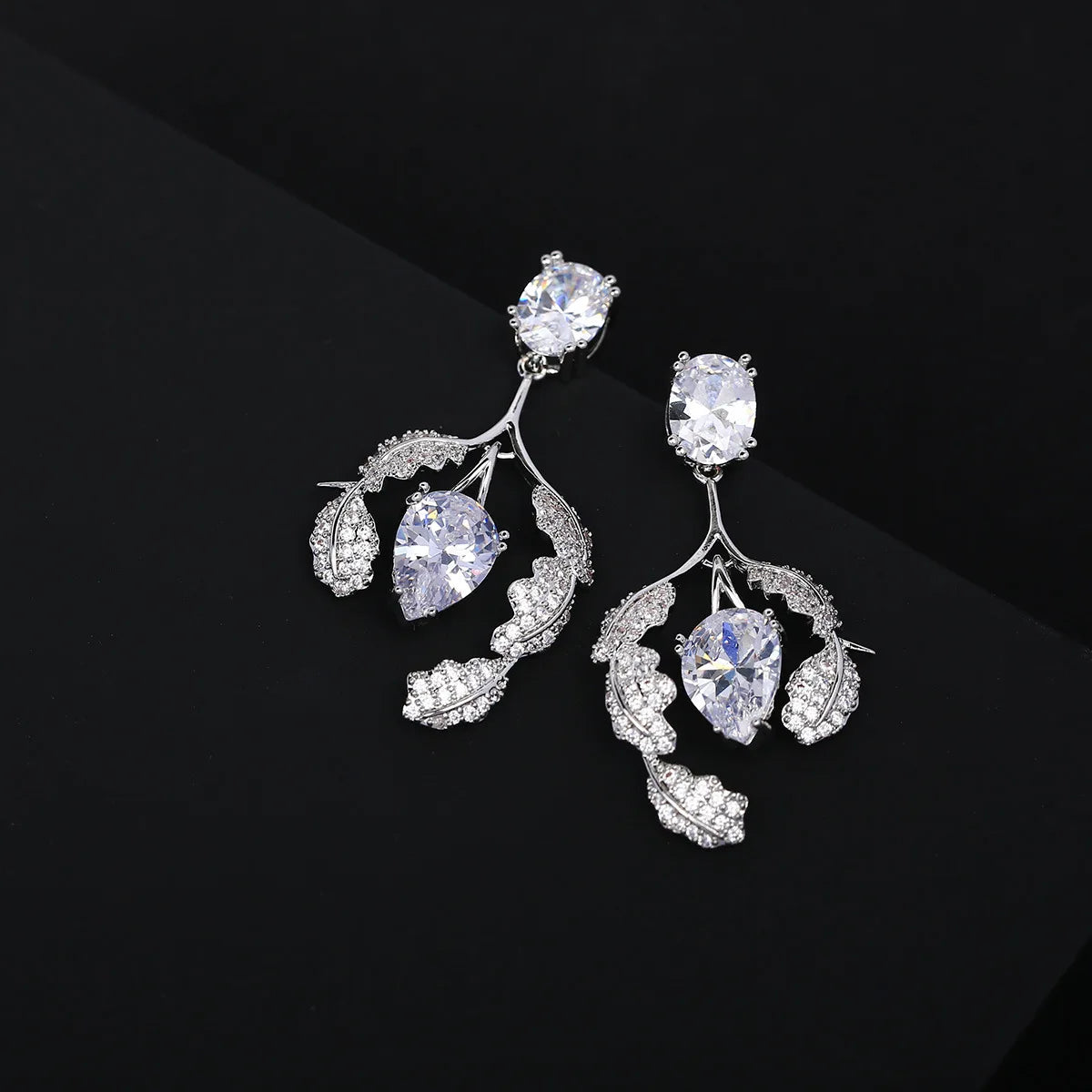 New Water Drop Zircon Earrings  For Women or Girls  Chrismas' Gift