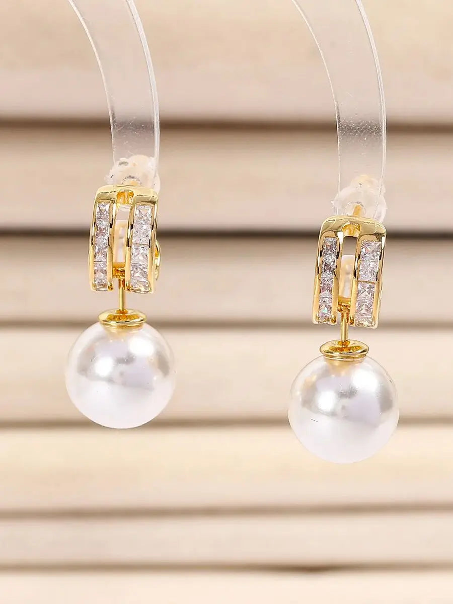 Bilincolor Korean Luxury Pearl Earrings For Women