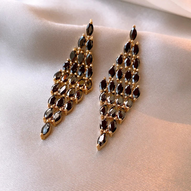 Bilincolor  Geometric Zircon Earrings for Women