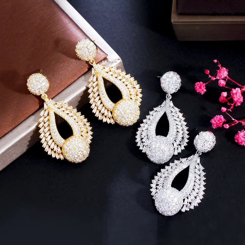 Bilincolor Fashion Rretro Micro-Set Zircon Eearrings for   Party