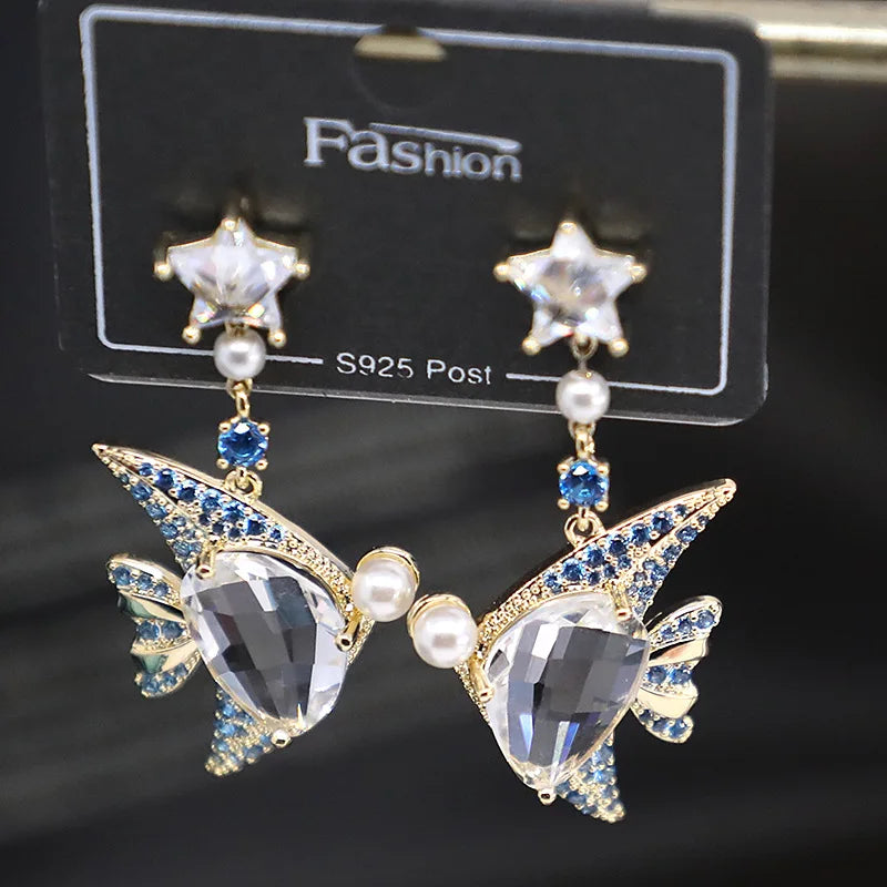 Bilincolor Fashion New Marine Fish Earrings for Women