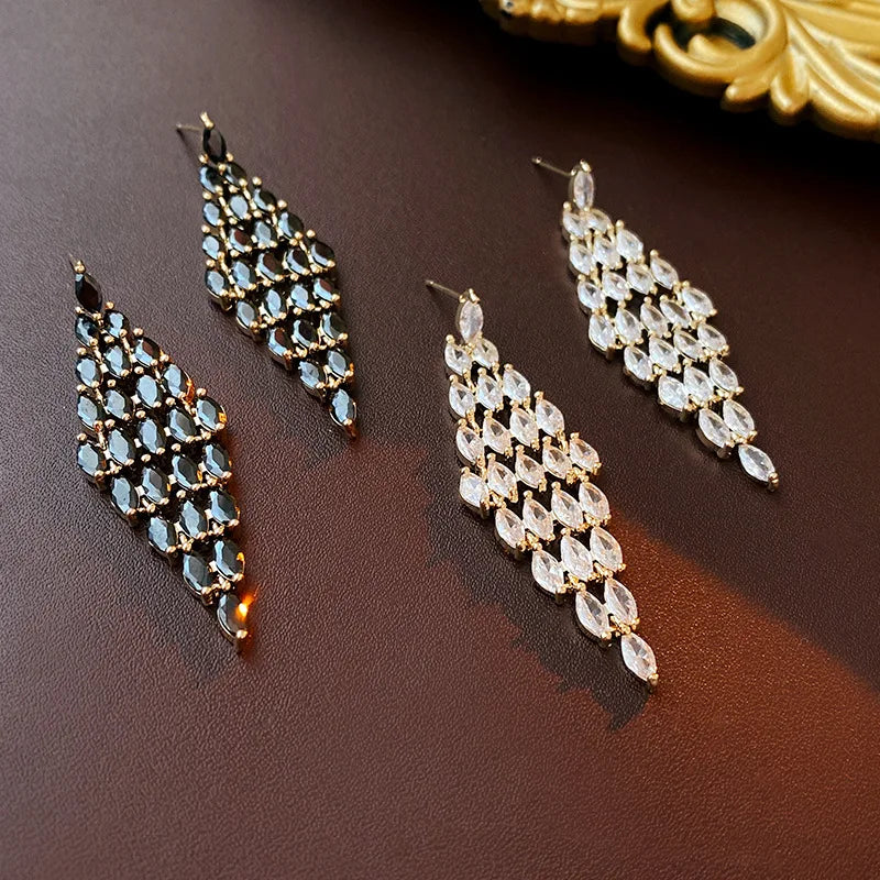 Bilincolor  Geometric Zircon Earrings for Women