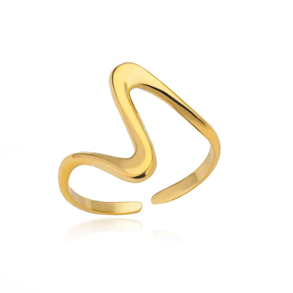 Heart Rings for Women Grils Gold Color Adjustable Stainless Steel Ring 2024 Trend Luxury Wedding Couple Jewelry anillos mujer