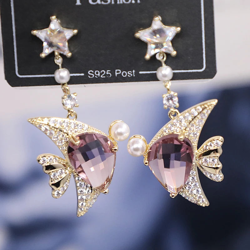 Bilincolor Fashion New Marine Fish Earrings for Women