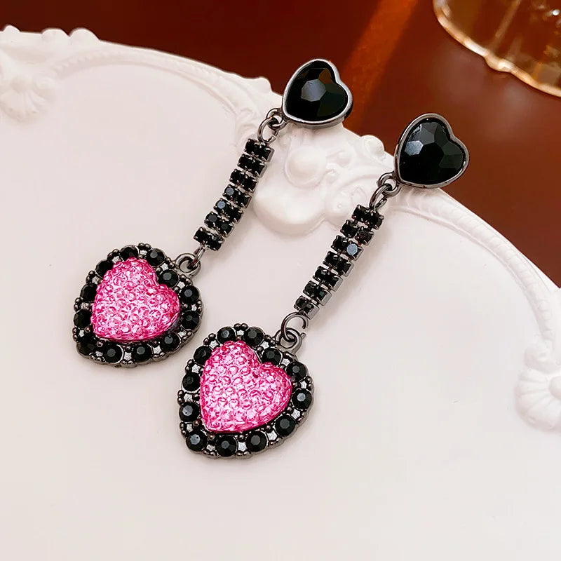 Bilincolor Pink Love Earrings for Women